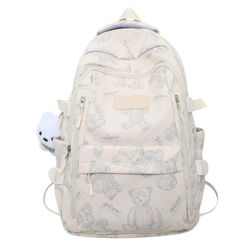 A simple and large-capacity backpack for girls in junior high school 2023, a cute Korean-style graffiti backpack for primary school students Item Picture