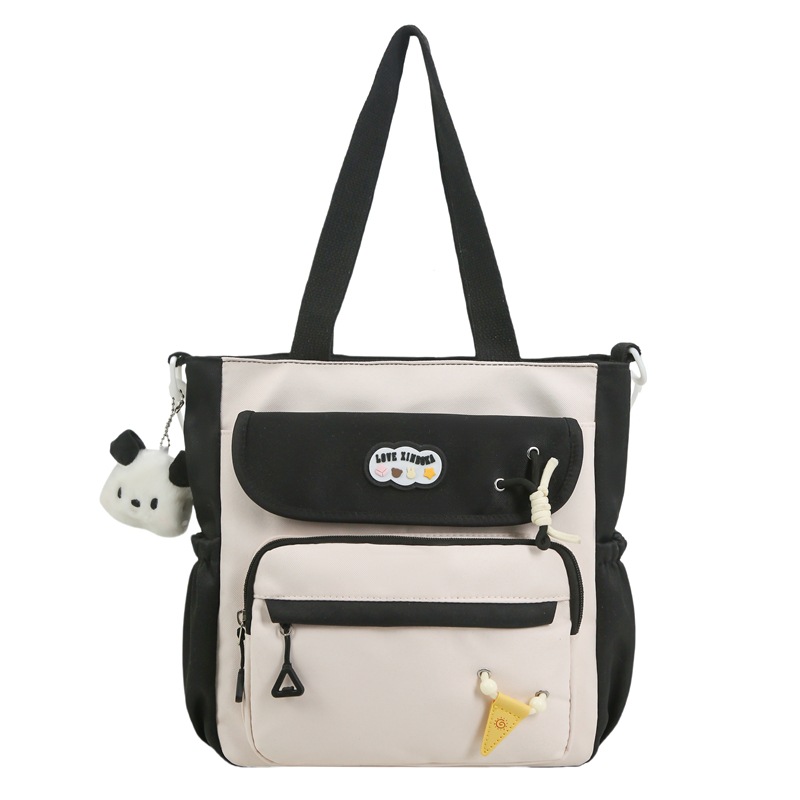 New high-appearation-level college style schoolbag for junior and senior high school students, casual, simple, lightweight and versatile, large-capacity commuting backpack Item Picture