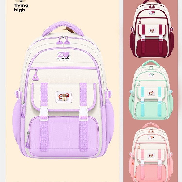 Shaodong Factory children's schoolbags for girls, primary school students, girls, junior high school students, backpacks for girls, large capacity, lightweight, high appearance level full figure