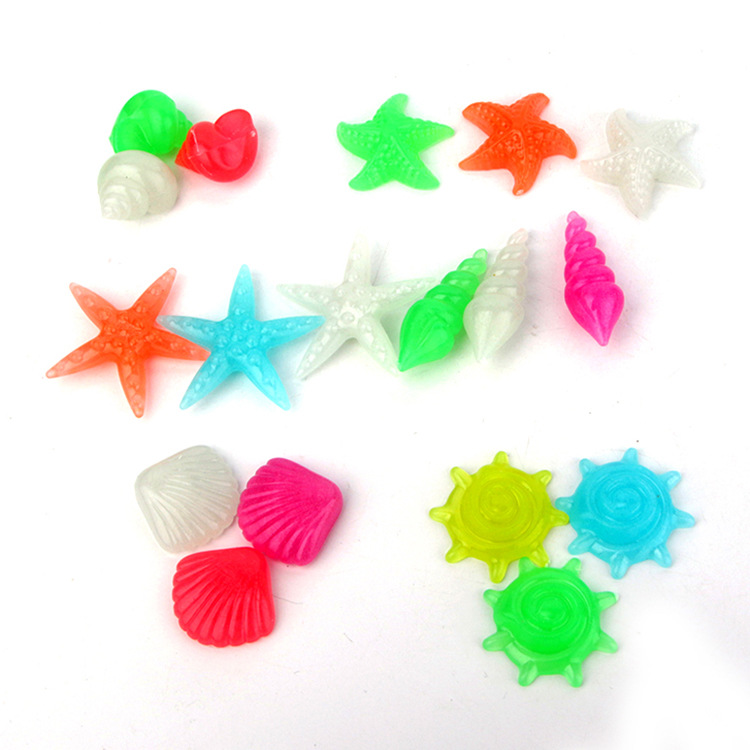 Factory direct sales of No. 3 luminous stone for fish tank landscaping, artificial luminous stones, wholesale by the number of shells and conches Specification drawing