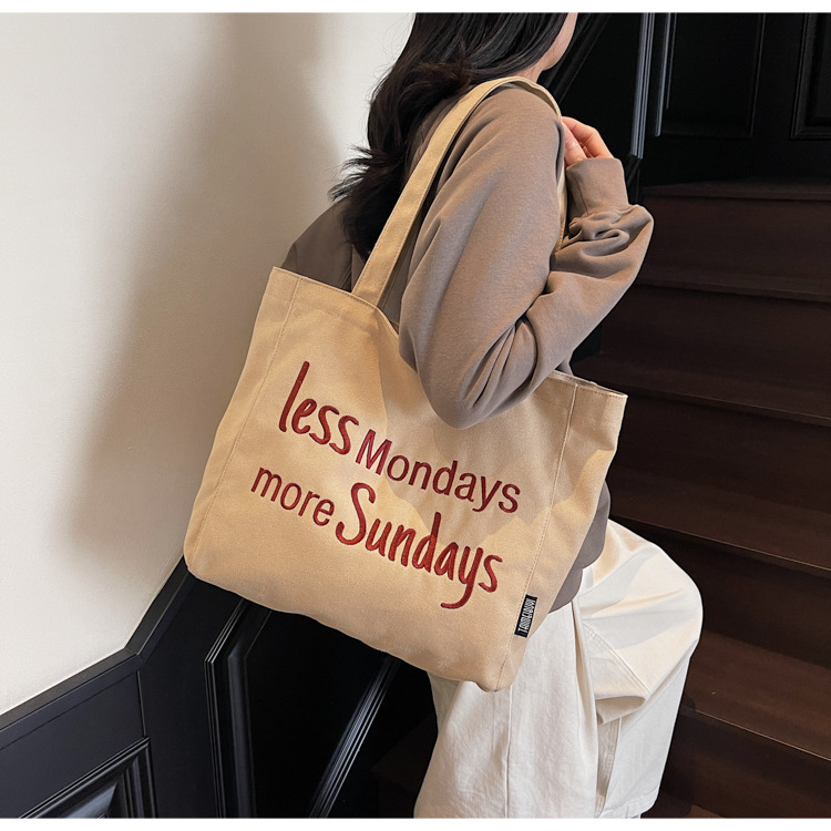Lazy style large-capacity single-shoulder bag, Japanese-style casual and versatile, artistic underarm bag, commuter casual and lightweight tote bag full figure