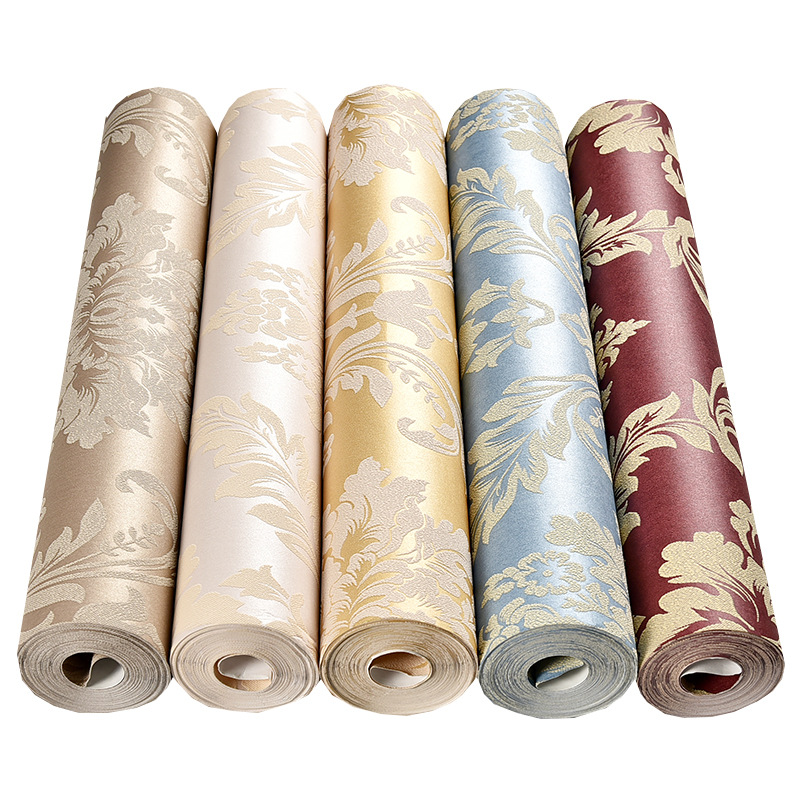 European-style wallpaper, 3D non-woven fabric wallpaper, living room, bedroom, TV background, modern and simple non-self-adhesive wallpaper Item Picture