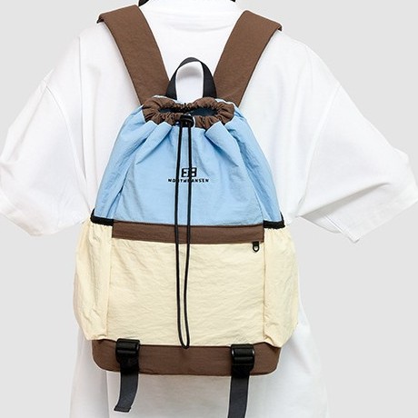 Mountain-style outdoor badminton backpack, casual, lightweight and large-capacity backpack, trendy sports drawstring drawstring schoolbag details Picture