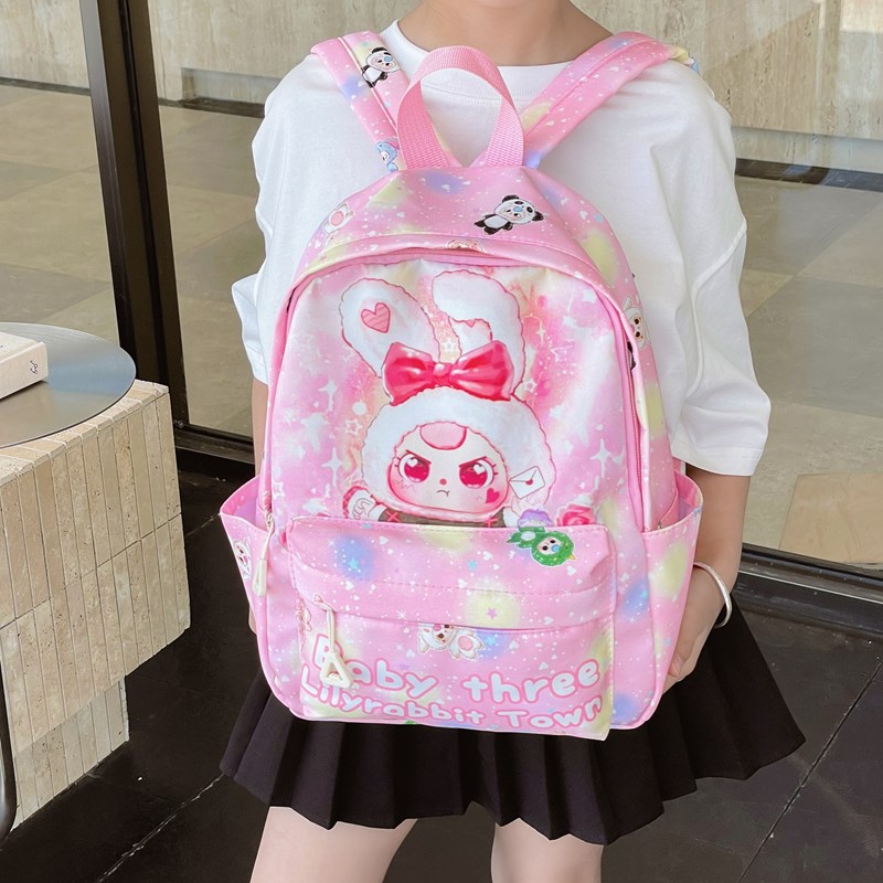 New cute, large-capacity, lightweight backpack for three-year-old children, cartoon casual backpack for kindergarten girls Application Scenario