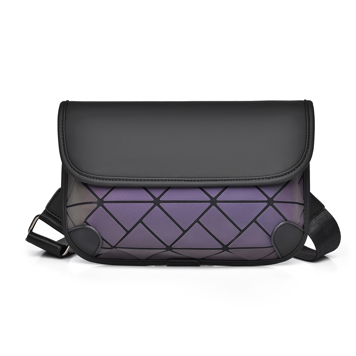 New streetwear bestseller men's bag, a unique diamond-shaped men's single-shoulder bag, crossbody small bag, ultra-thin crossbody backpack for men Item Picture