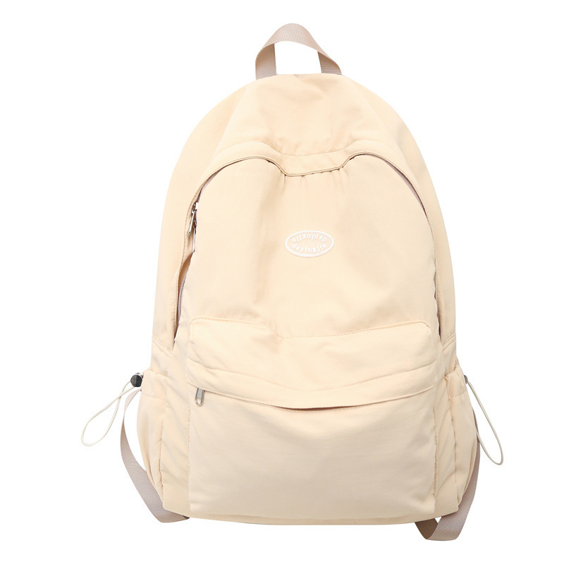 A new Korean-style laid-back schoolbag in a sweet solid color for junior and senior high school campuses, a fresh and versatile fashionable backpack Item Picture