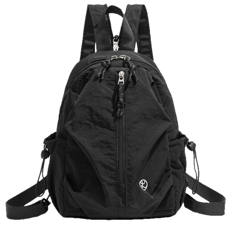 New schoolbag for girls, junior and senior high school students, backpack for girls, Korean version, casual, large-capacity, simple and solid color backpack Item Picture
