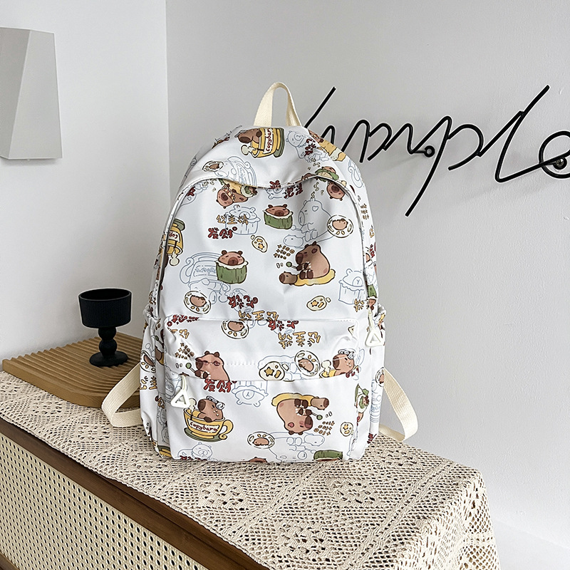 Wholesale of large-capacity backpacks for primary and secondary school students in winter 2024, featuring daily graffiti, cute cartoons and anime Specification drawing