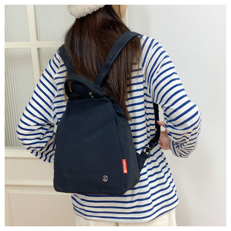 High-end and versatile new fashionable backpack, small bag, women's casual multi-functional hand-held cloth bag, student bag Application Scenario
