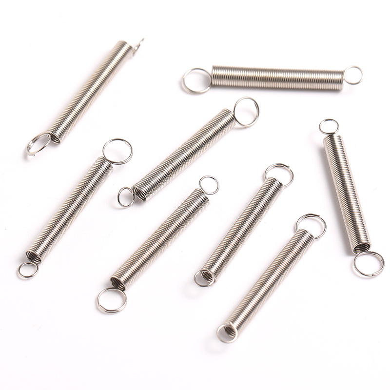 Double-hook stainless steel small tension spring with a belt hook, strong tensile force, oven door brake spring yellow manufacturer Item Picture
