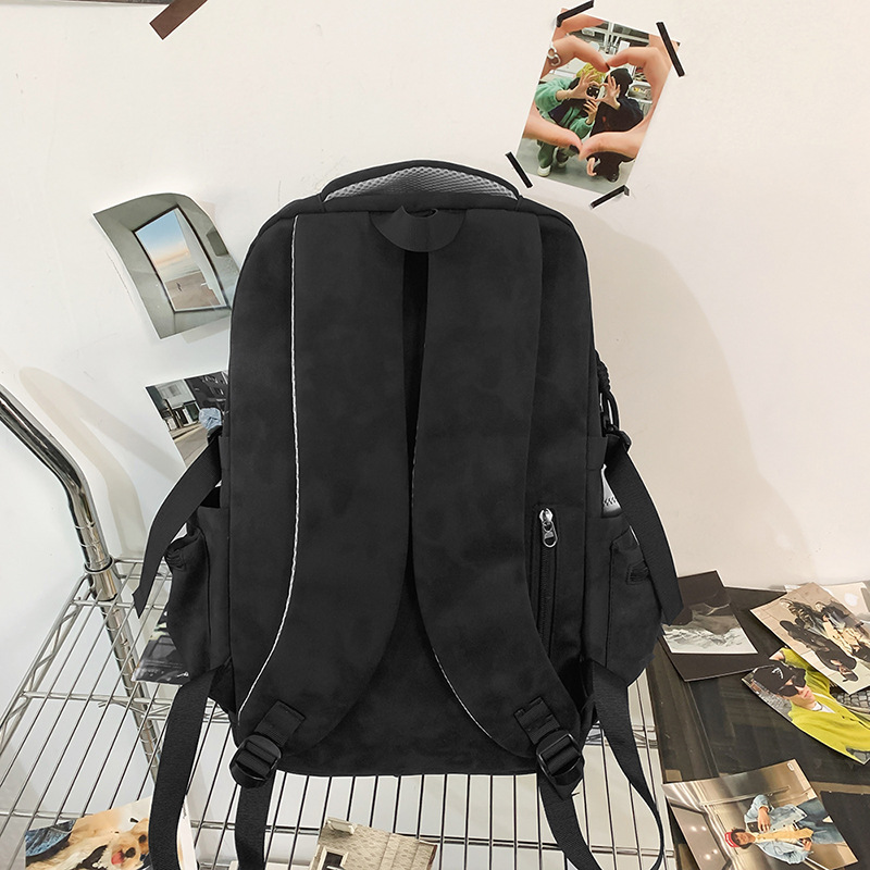 Male college students' high appearance level, niche design sense, simple and large capacity commuting backpack, female high school students' backpack Specification drawing