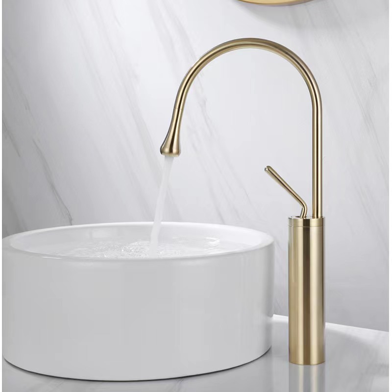 Bathroom, toilet water drop basin faucet, household raised countertop basin, washbasin, cold and hot splash-proof faucet, white full figure