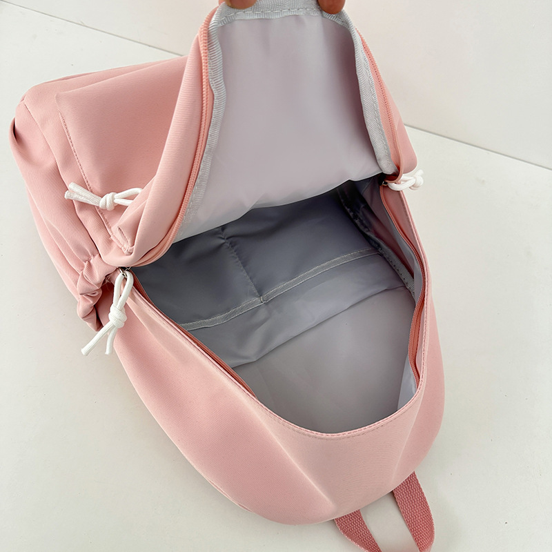 The new summer forest-style mini backpack with a fresh and clean look features a high level of appearance. It is a sweet and soft travel backpack with a college style Application Scenario