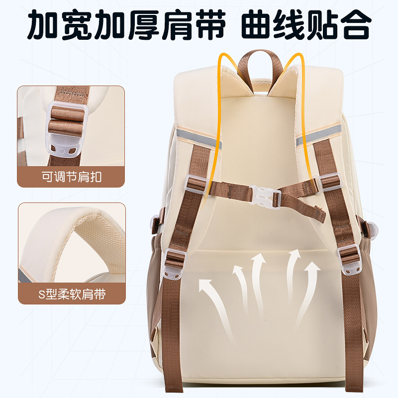 New high-appearancelevel versatile student backpack for middle and high school students, large-capacity bag for junior and senior high school students, and lightweight backpacks for both men and women Specification drawing