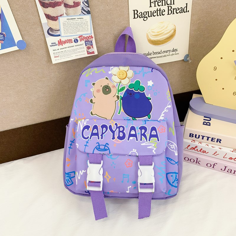 New cute cartoon children's bag for kindergarten boys and girls aged 3-5, casual outdoor travel backpack details Picture