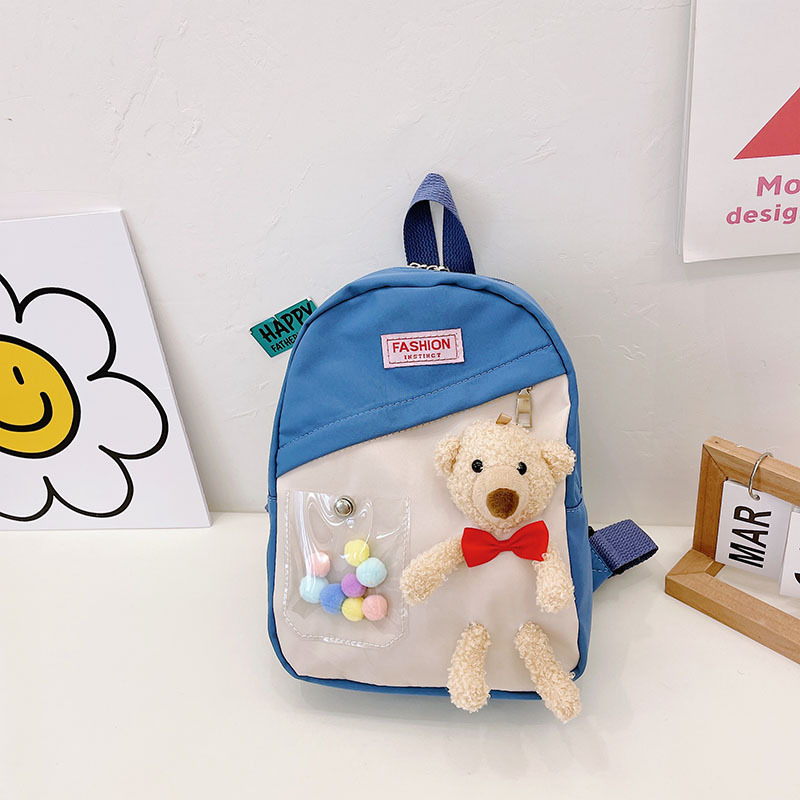 The 2024 new style of children's cartoon bear backpack is a trendy backpack for girls' outings and a small schoolbag for girls to go to school Specification drawing