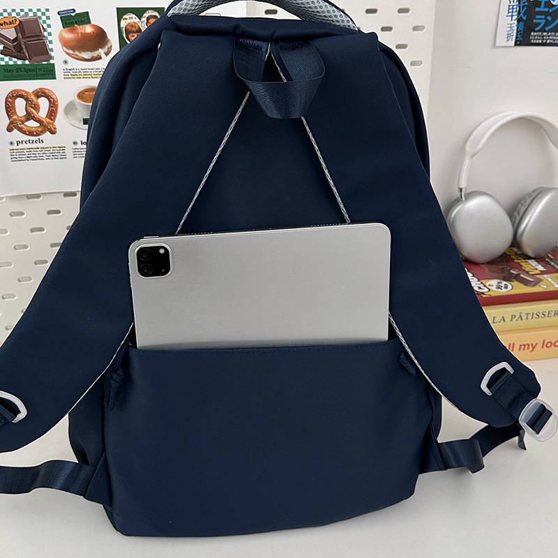 A new high-appearance-level school-style backpack from Korean Instagram for girls, junior and senior high school students, and a large-capacity, color-blocking backpack for boys Specification drawing