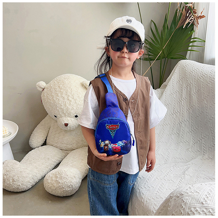 New cool and trendy children's chest bag 2023 Summer travel cartoon boys' and girls' crossbody bag, cute letter single-shoulder bag Specification drawing
