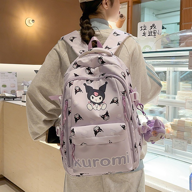 Cute cartoon schoolbag, backpack for girls in grades three to six, high appearance level, lightweight backpack for junior high school students full figure