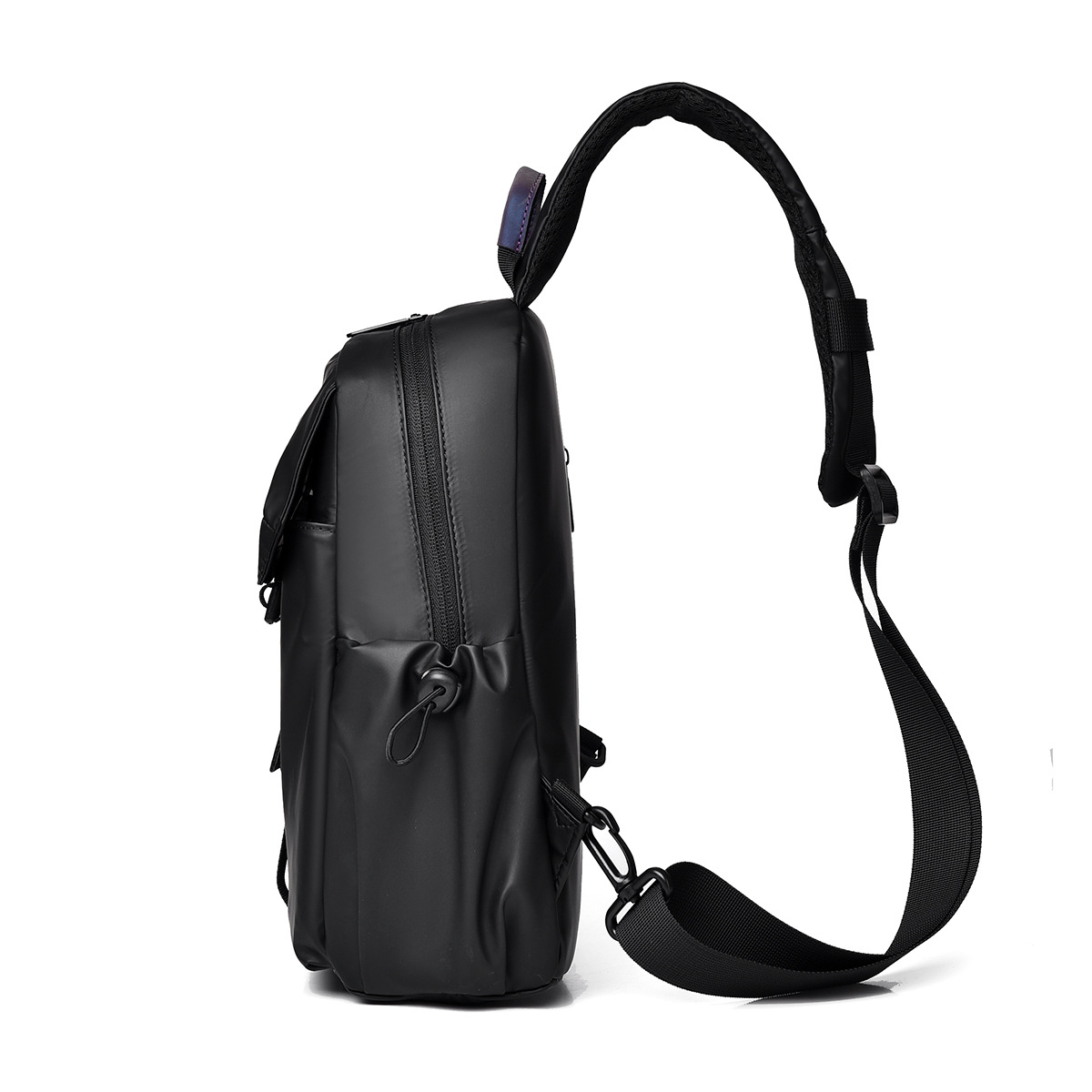 New fashionable and simple chest bag, portable travel backpack, men's bag, casual shoulder bag, water-resistant men's chest bag, crossbody details Picture