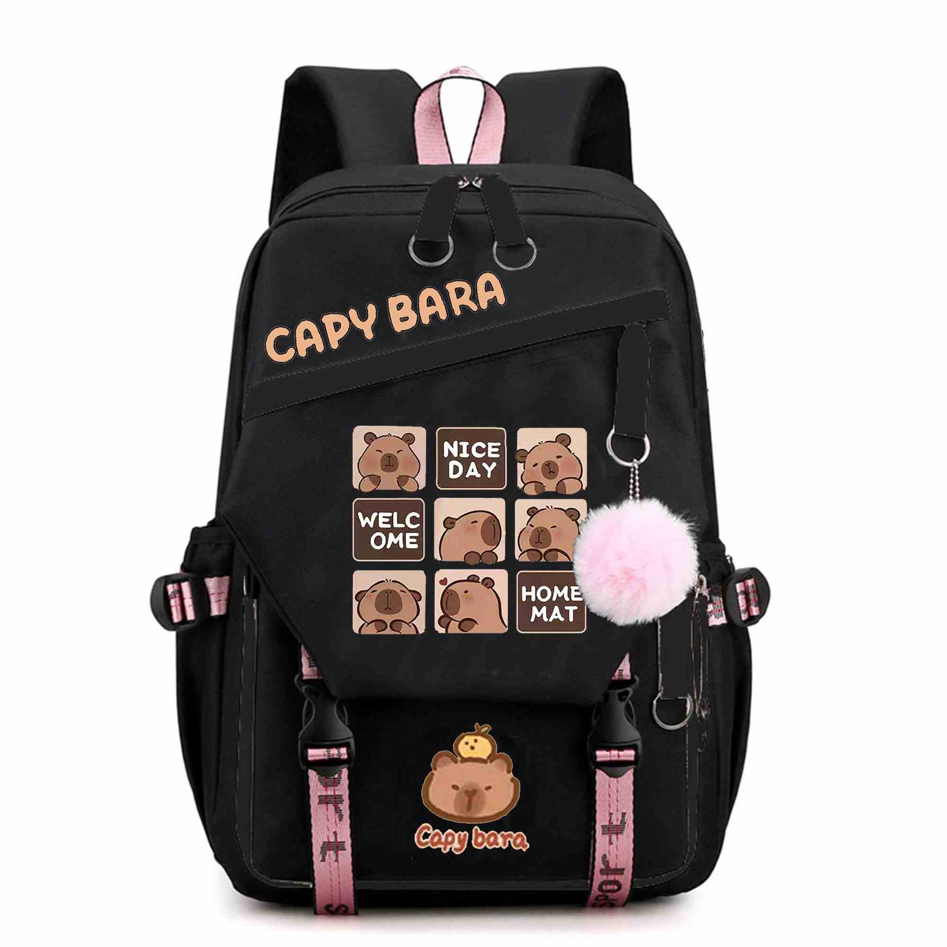 High appearance level campus style Capibara student schoolbag Korean version schoolbag, junior and senior high school student backpack distribution Application Scenario