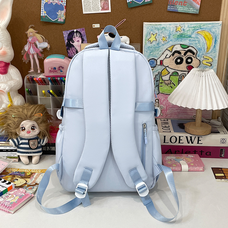 A new Japanese-style ins high-appearance-level fresh and sweet "smug pain bag" for girls, a lightweight and large-capacity backpack for junior and senior high school students Specification drawing