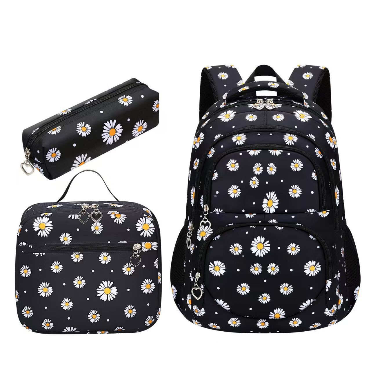 Customized Daisy student schoolbag for primary, middle and high school students, a three-piece set of large-capacity water-resistant casual backpacks for girls Application Scenario