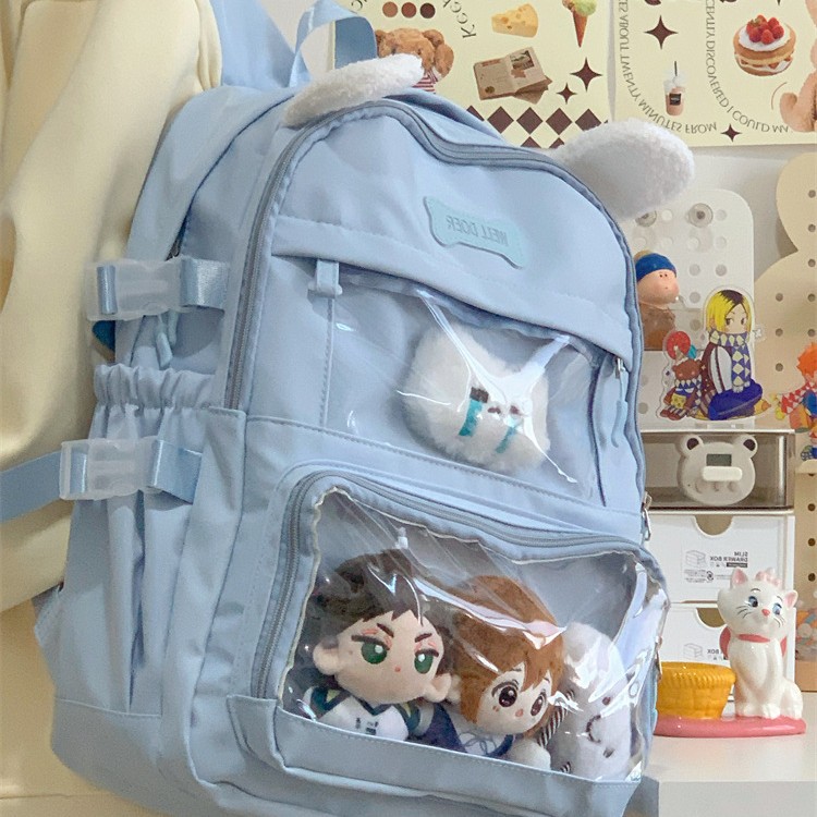 A new high-appearance-level Japanese-style 2D cute pain bag, a versatile large-capacity backpack for primary and secondary school students in grades 3 to 6 details Picture