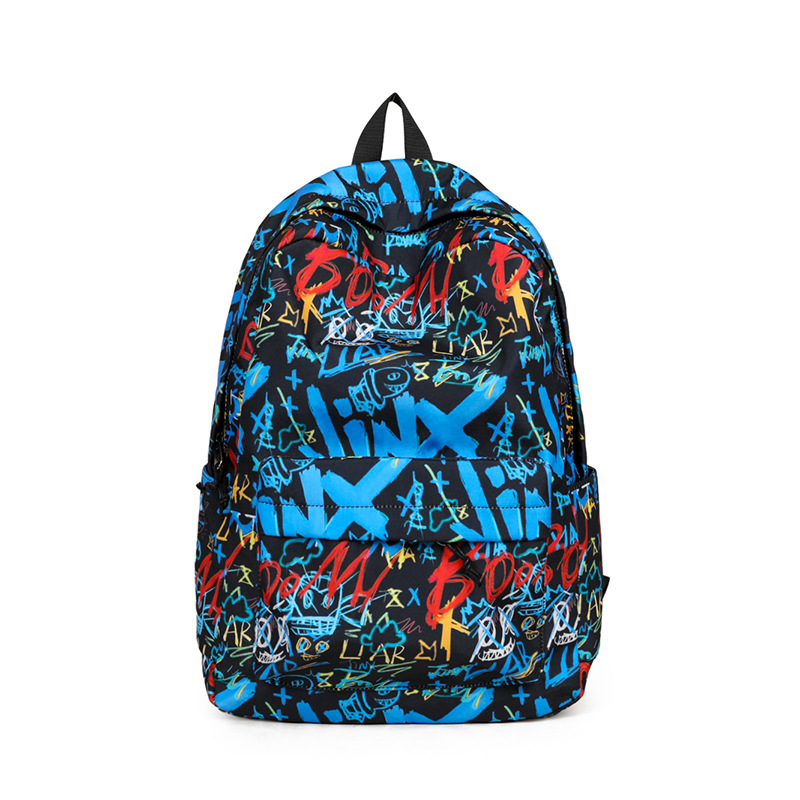 The 2025 new schoolbag is a versatile and trendy graffiti backpack for high school students and a large-capacity casual backpack for junior high school students Item Picture
