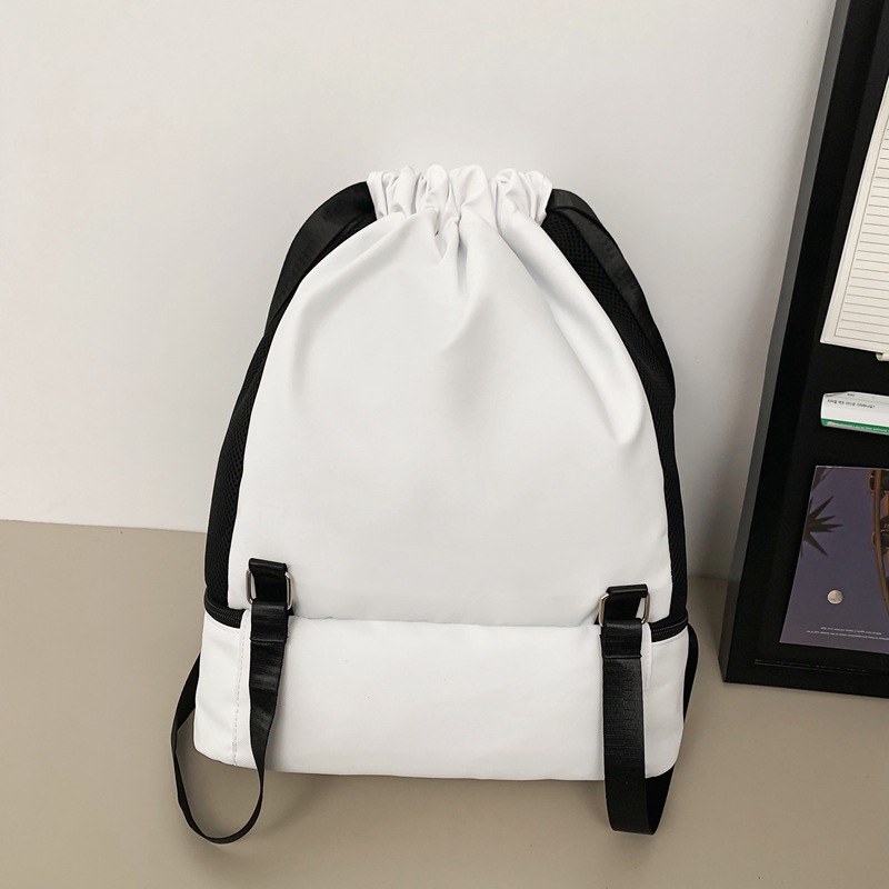 Star drawstring backpack, large-capacity dry and wet separation, wear-resistant, high appearance level, simple backpack, solid color, lightweight small bag Specification drawing