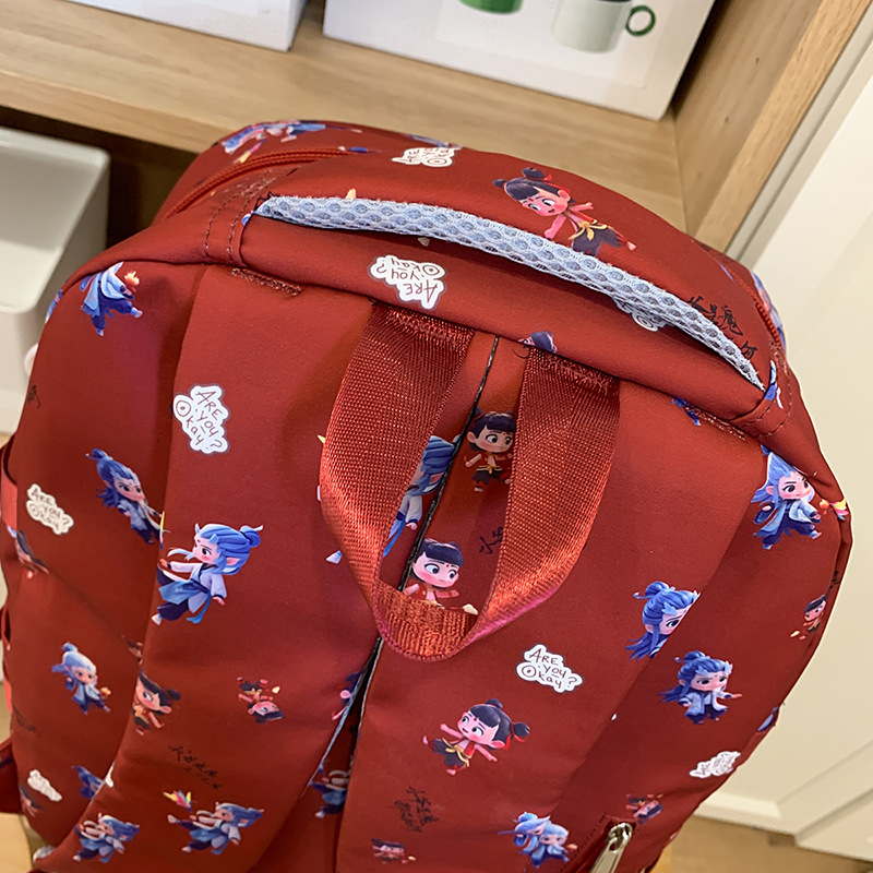 New cute student schoolbag for young girls, college style backpack, high appearance level, large capacity, cartoon cute pain bag, backpack Specification drawing