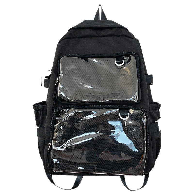 A new high-appearance-level Korean-style transparent painbag with multiple compartments, fashionable, lightweight, commuting and outdoor large-capacity backpack Item Picture