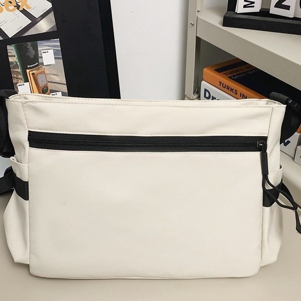 ins streetwear brand Japanese casual workwear functional multi-pocket messenger bag, crossbody bag, men's and women's large-capacity single-shoulder bag Specification drawing