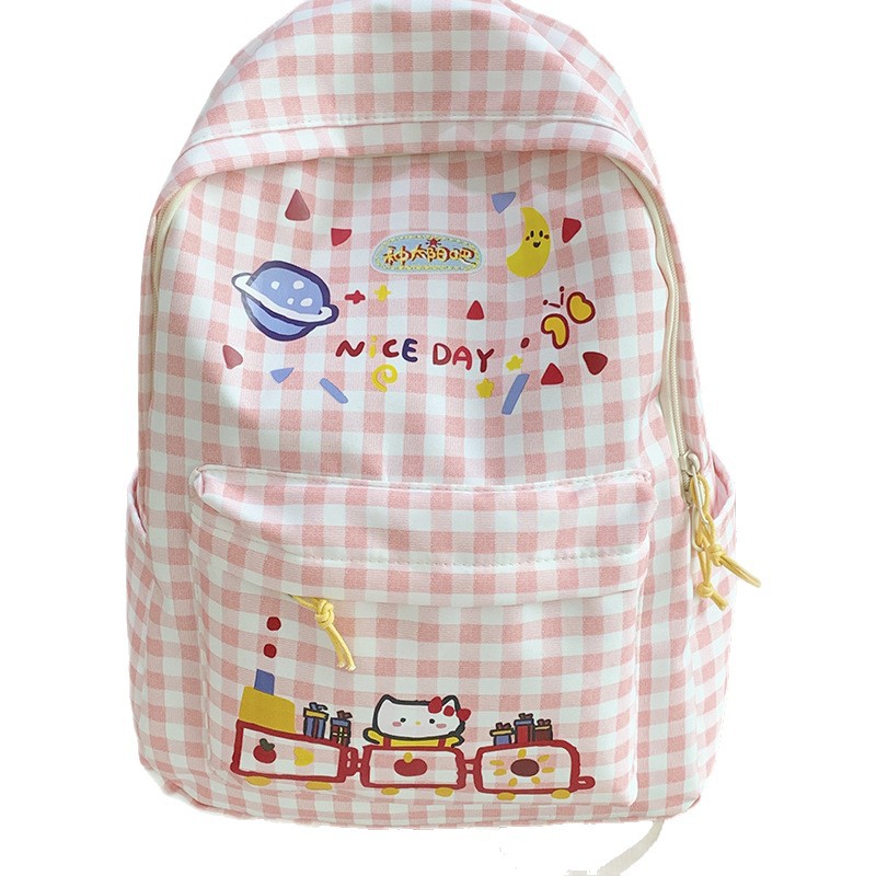 The 2025 new style of Japanese and Korean niche design cute girl backpack is versatile and a high-appearance-level backpack for college students in class Item Picture