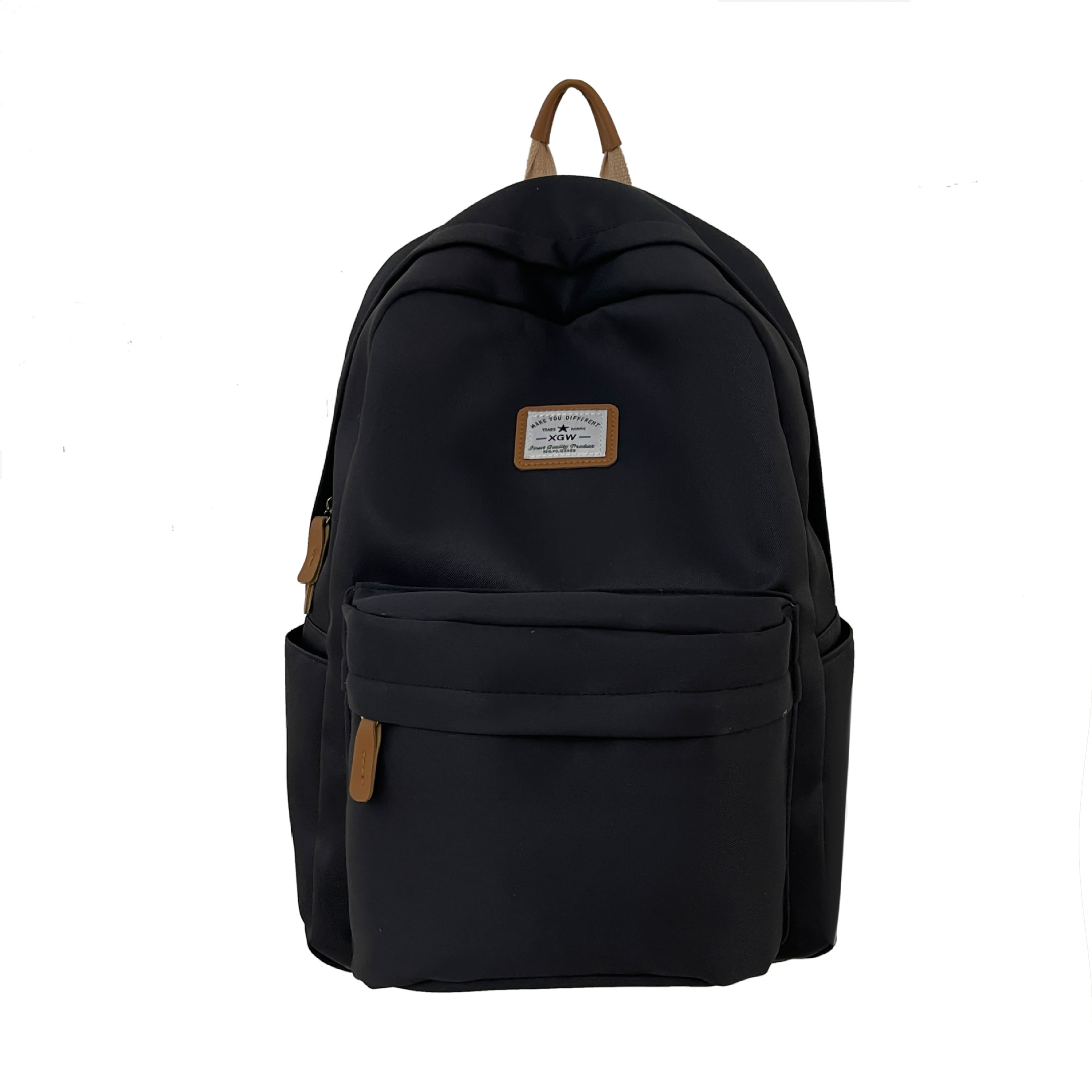 The new Korean-style backpack for women is a versatile solid-color schoolbag with a simple and niche ins style. It is a lightweight and casual backpack for college students Item Picture