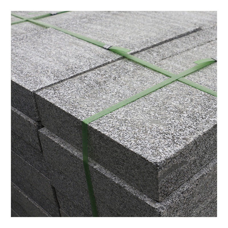 Sesame grey paving stones, granite slabs, road and courtyard floor tiles, flamed surface slabs, square slabs, 3-centimeter stone slabs Item Picture