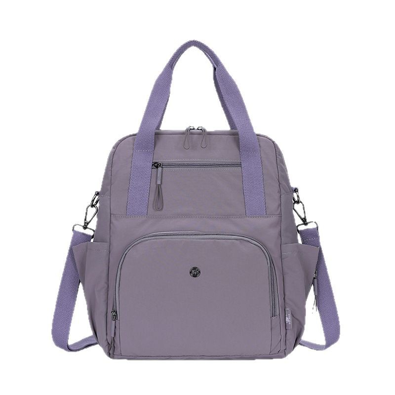 Large-capacity student backpack, detachable and cute schoolbag, lightweight solid-color single-shoulder bag, multi-functional and versatile crossbody bag Item Picture