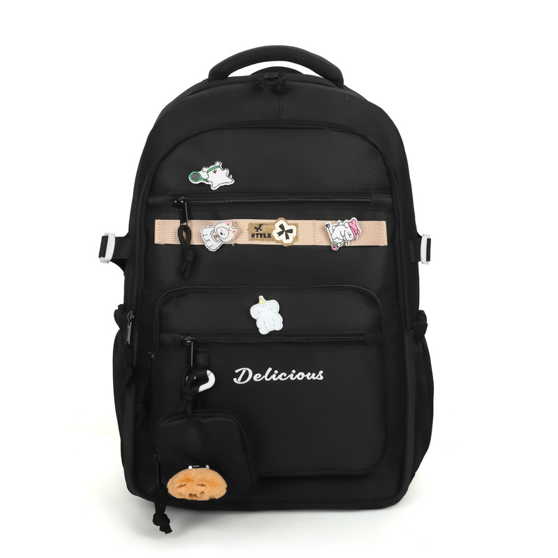New large-capacity, multi-compartment, versatile and simple schoolbag for grades 3-6, casual commuting, lightweight and niche backpack Item Picture