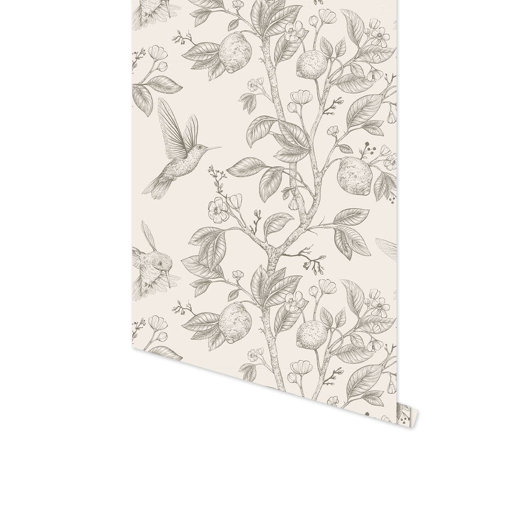 Cross-border wallpaper Flower-and-bird Green Plant self-adhesive wallpaper for living room background renovation, roll wallpaper RW236-250 Item Picture