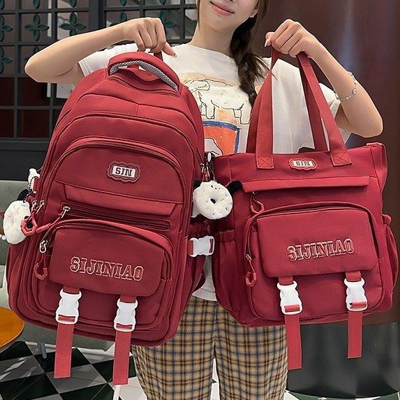 A new high-appeal, fresh and sweet dopamine backpack from Korean Instagram, a lightweight and large-capacity backpack for junior and senior high school students full figure