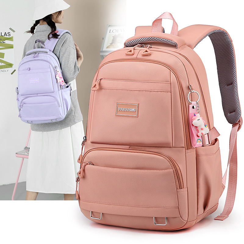 A new large-capacity backpack for junior and senior high school students with multiple compartments and a suitcase for travel full figure
