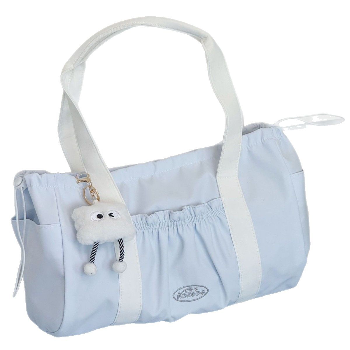 Korean casual niche pleated drawstring versatile hand-held square tote bag, single-shoulder crossbody underarm bag, travel bag Item Picture