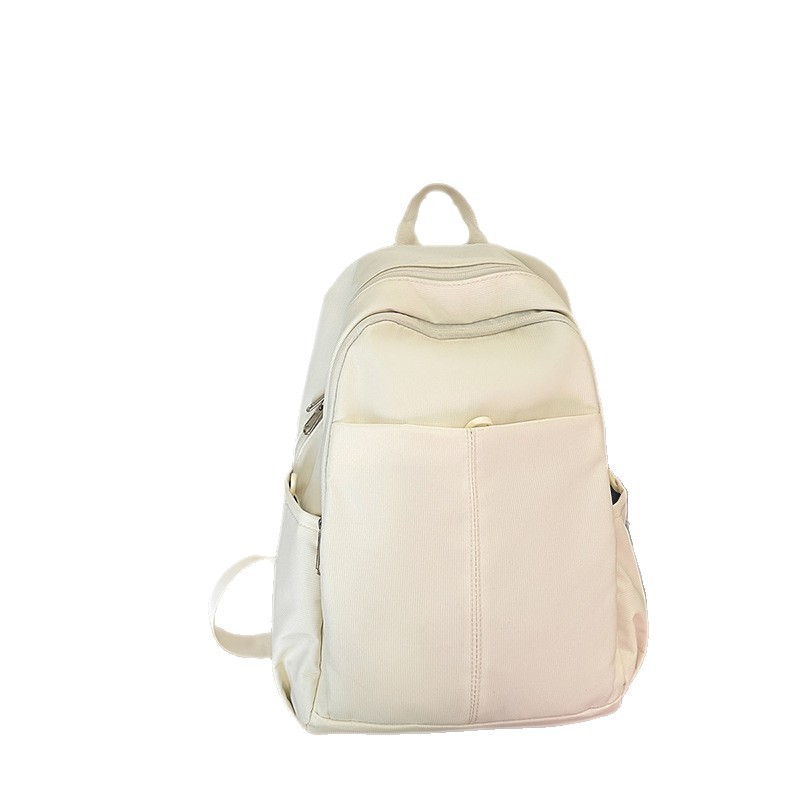 New Dopamine lightweight double-shoulder solid color backpack for female high school students, outdoor travel computer backpack for Spring 25 Item Picture
