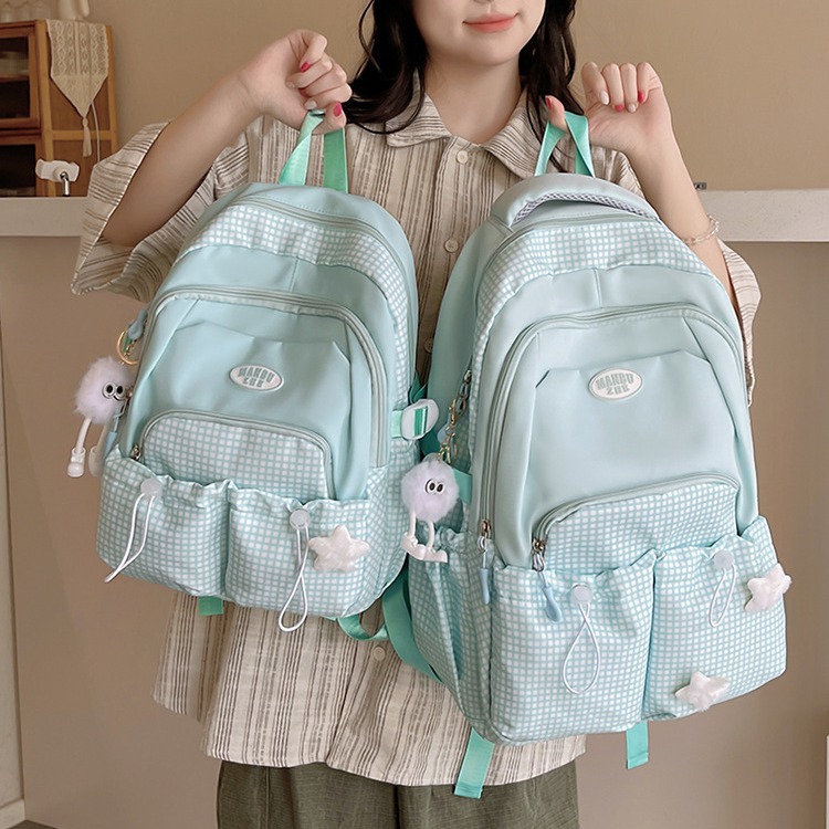Forest-themed cute girl candy-colored backpack with high appearance level, InS-style cute backpack for primary and secondary school students' commuting full figure