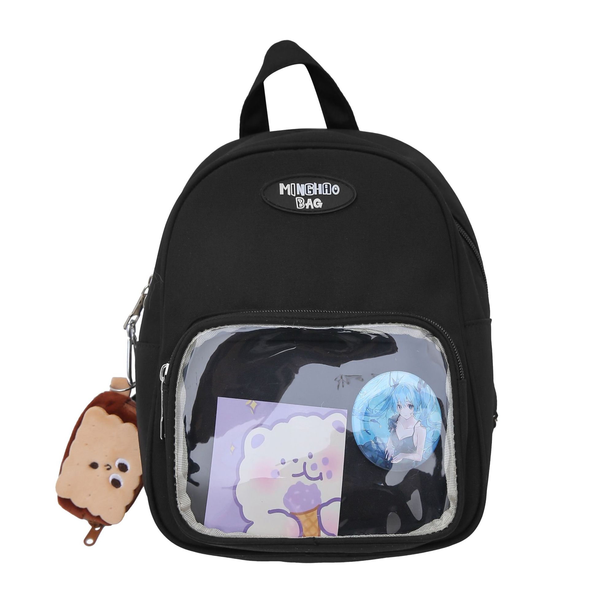 Japanese-style Instagram mini transparent children's small bag, sweet and niche, girlish, travel and shopping small backpack for girls Item Picture