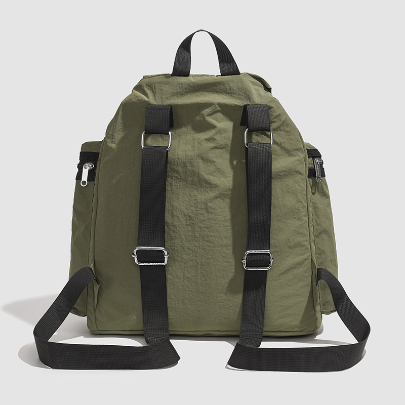 The new forest-themed ins high-appearance-level fresh and sweet backpack for women is a solid color, simple and lightweight travel bag with large capacity Specification drawing
