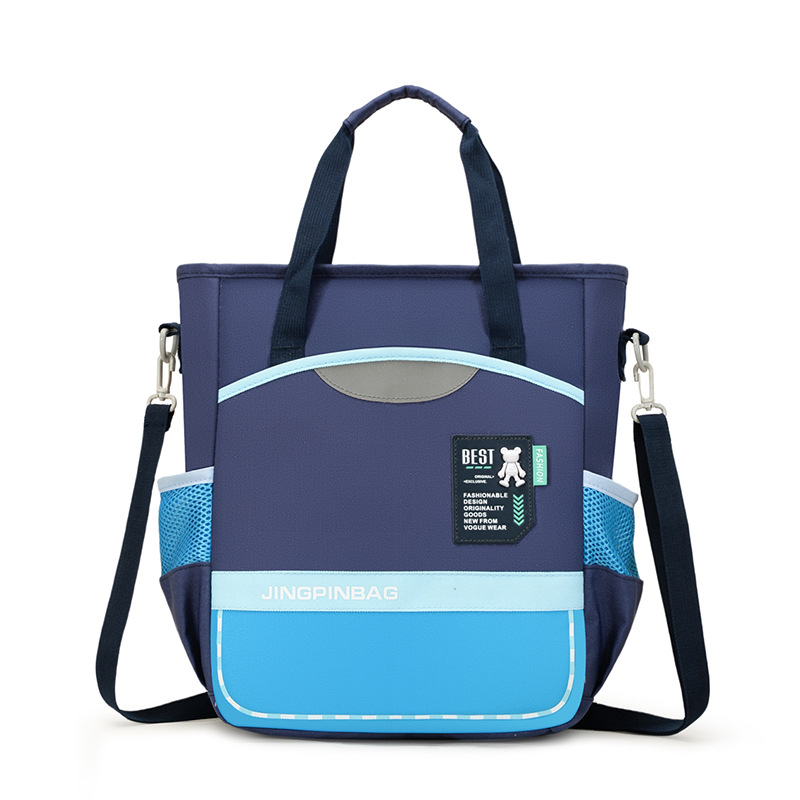 New type of primary school student tutorial bag, large-capacity middle school student hand-carried homework bag for class, sturdy and durable art crossbody bag Item Picture