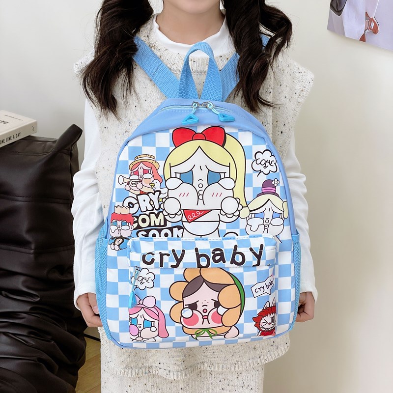Cartoon creative crying baby children's schoolbags, backpacks, large-capacity, dirt-resistant, ultra-light schoolbags for primary school students and kindergartens, a trend Application Scenario