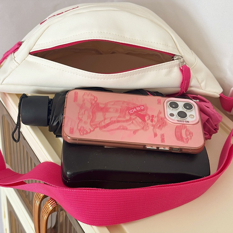 Japanese-style women's trendy chest bag, lightweight and sporty small crossbody bag, simple and versatile for girls, Korean-style travel mobile phone crossbody bag Specification drawing