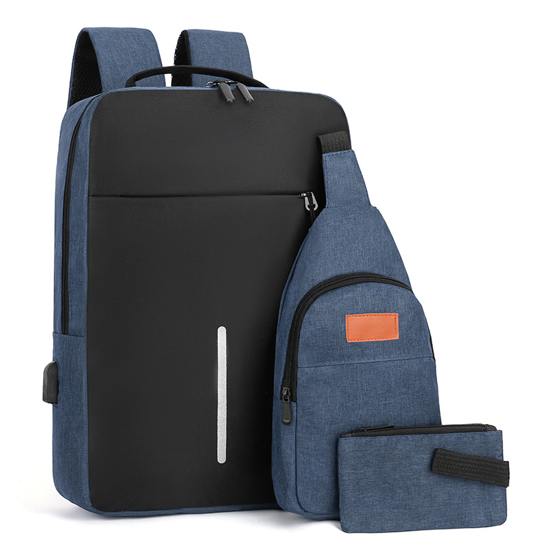 Lightweight, versatile, wear-resistant and waterproof Oxford fabric backpack, business large-capacity commuting computer bag, casual men's backpack full figure